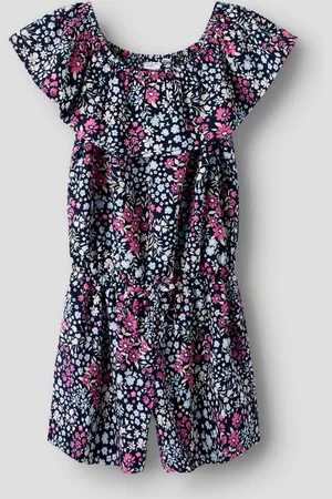 NAME IT Navy Floral Printed Playsuit 10 Years (140cm)