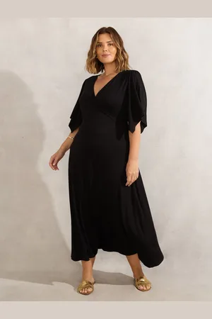 Live Unlimited London Curve Jersey Angel Sleeve Wrap Dress 20