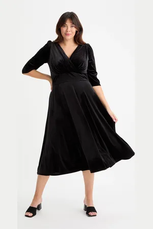 Scarlett & Jo Helena Velvet Long Midi Dress AU 26