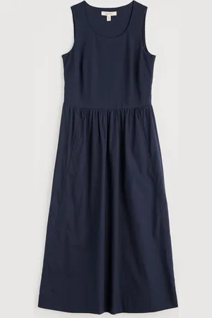 Seasalt Cornwall Madder Jersey Woven Mix Sleeveless Dress AU 18