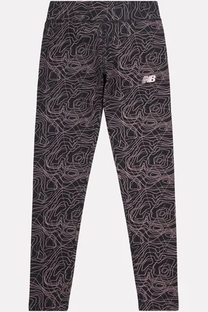 New Balance Black Girls AOP Jersey Leggings 15