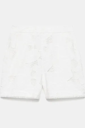 mint&berry Floral Lace 100% Cotton Shorts small