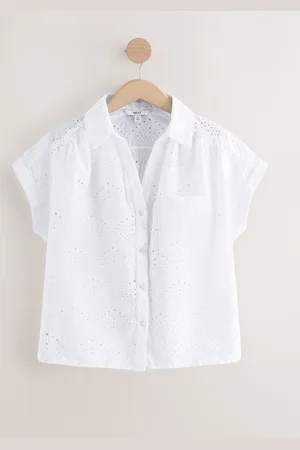 Next Short Sleeve Broderie Shell Shirt AU 14