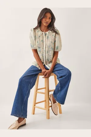 Monsoon Sorcha Floral Short Sleeve Shirt M