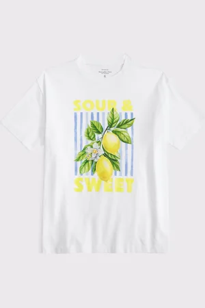 Abercrombie & Fitch Oversized Fruit Graphic Print Short Sleeve T-Shirt large