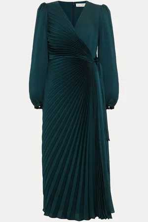 Phase Eight Gracie Sunray Pleated Midi Dress AU 18