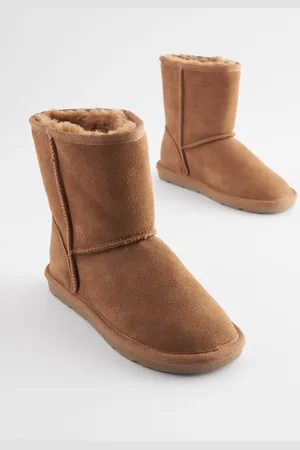 Next Tan Brown Suede Pull On Boots AU 2 (EU 34.5)