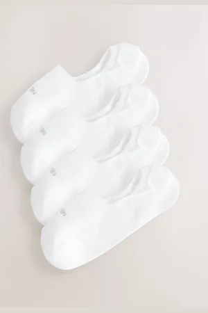 Next White Signature Modal Invisible Trainer Socks 4 Pack 611