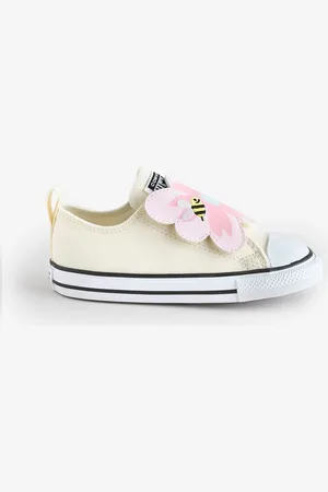 Converse Cream Chuck Taylor All Star One Strap Trainers uk8eu255