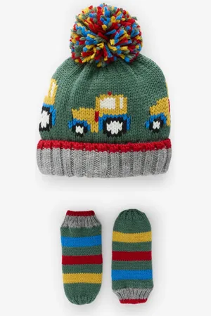 Next Green Tractor Hat And Mittens Set (3mths-10yrs) 7