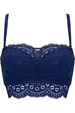Pour Moi Blue Swoon Strapless Longline Bra 34 E