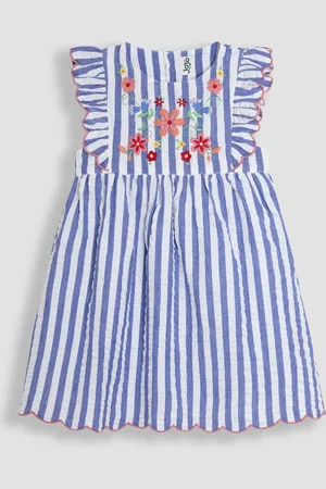 JoJo Maman Bébé Appliqué Seersucker Summer Dress 4