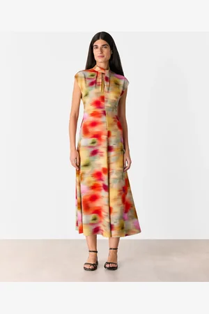 Whistles Photographic Flower Midi Dress AU 18