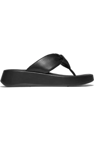 FitFlop F-Mode Knot Soft-Leather Flatform Toe Post Sandals AU 10 (EU 42)