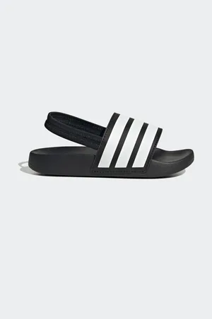 adidas Black/White Adilette Estrap Slides AU 11 (EU 29)