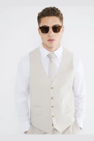 River Island Cream Waistcoat 36r