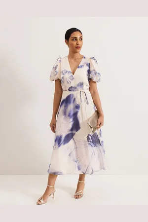 Phase Eight Petite Lizzie Floral Midi Dress AU 18