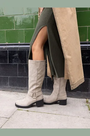 Novo Natural Delaware Harness Biker Knee Boots AU 5 (EU 36)