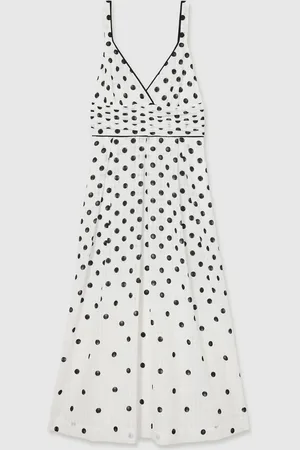 Reiss Dottie Polka Dot Midi Dress AU 16