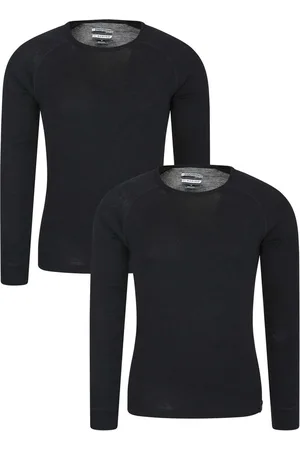Mountain Warehouse Black Merino Thermal Tops 2 Pack S
