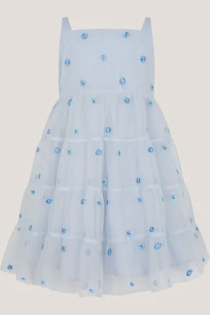 Monsoon Baby Thea Embroidered Back-Bow Tiered Dress 2