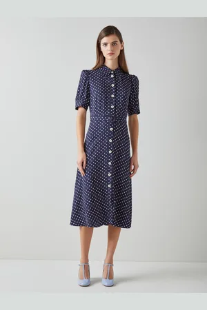 LK Bennett Valerie Modernist Print Shirt Dress AU 16