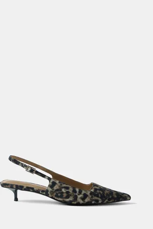 mint&berry Leopard Print Kitten Heels AU 7 (EU 38)
