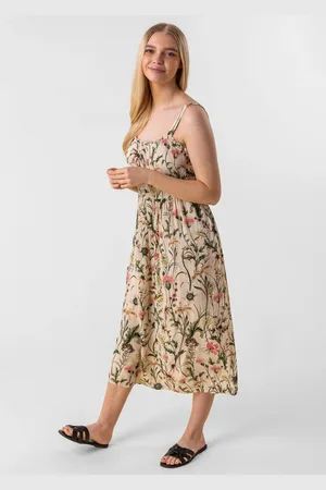 Roman Floral Print Button Down Sun Dress AU 10