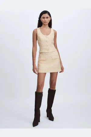 Anna Quan Chevron Weave Mini Skirt AU 10
