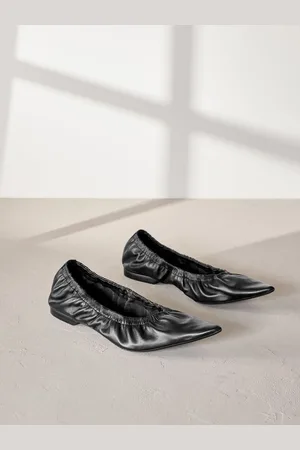 Next Signature Premium Leather Point Toe Ruched Ballerinas AU 8.5 (EU 40)