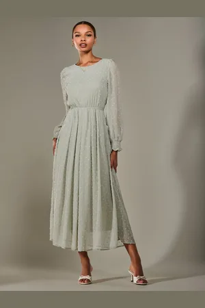 Jolie Moi Long Sleeve Chiffon Midaxi Dress 12