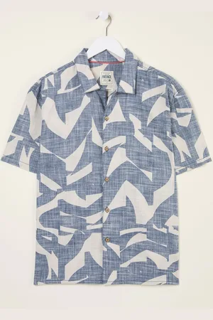 Fat Face FatFace Short Sleeve Relaxed Fit Art Print Shirt L Reg