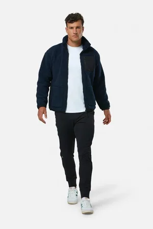 Gym + Coffee Blue Industry Fleece Jacket M