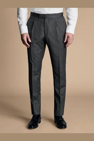 Charles Tyrwhitt Grey Stripe Slim Fit Morning Suit Trousers W32 L32