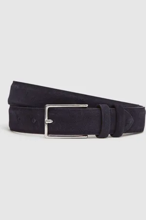 Reiss Navy Dante Suede Belt 38