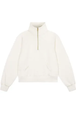 Chelsea Peers White LuxeComfort Scuba Half-Zip Sweatshirt 14