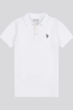 U.S. Polo Assn. U. S. Polo Assn. Boys 100% Cotton Texture Double Horsemen Polo Shirt 8