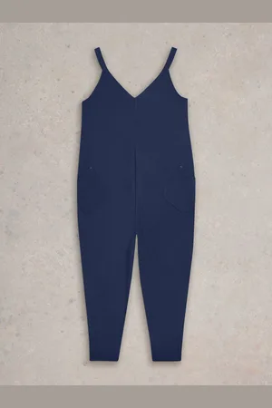 White Stuff Blue Selina Jersey Jumpsuit AU 20