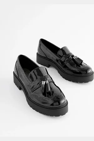 Next Patent Forever Comfort Chunky Brogue Tassel Loafers AU 7 (EU 38)
