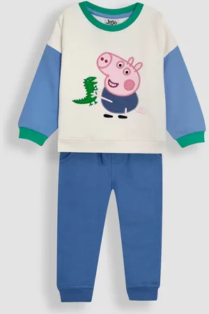 JoJo Maman Bébé Blue 2-Piece Peppa Pig Appliqué Sweatshirt & Joggers Set 4