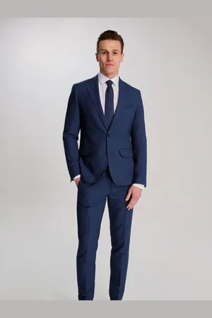 Harry Brown Blue Slim Fit Suit Archie Melange Jacket 38 R