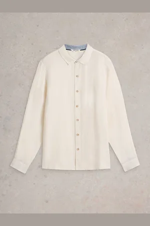 White Stuff Keswick Long Sleeve 100% Linen Shirt XL