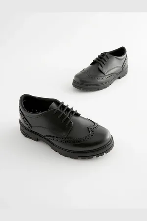 Next Standard Fit (F) School Leather Chunky Lace-Up Brogues AU 12.5 (EU 31)