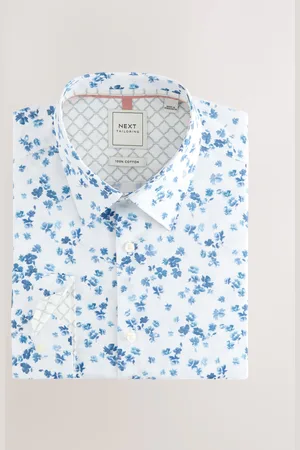 Next Print Regular Fit 100% Cotton Single Cuff Formal Shirt AU 38 Regular