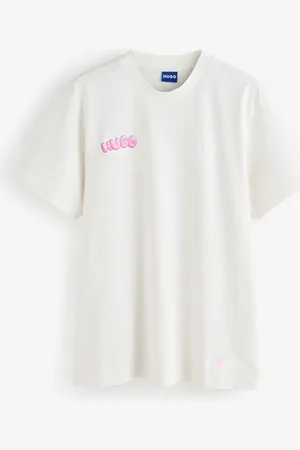 HUGO BOSS White Oversize Fit Vintage Logo 100% Cotton T-Shirt XS