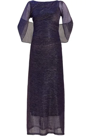 Gina Bacconi Joanna Metallic Knit Maxi Dress AU 10