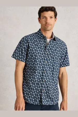 White Stuff Finsbury Koi Printed 100% Organic Cotton Shirt XXL