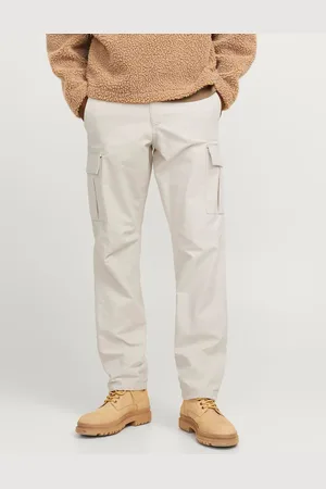 JACK & JONES Grey Loose Fit Cargo Trousers 32W x 31L (UK 32 R)