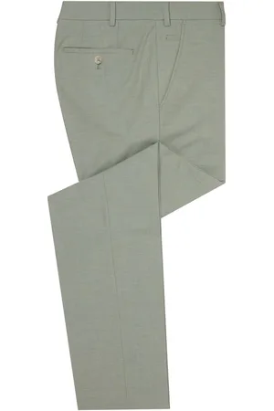 Remus Green Slim Leg Smart Trousers 40