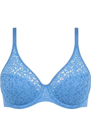 Chantelle Blue Norah Soft Feel Floral Underwired Bra 32 FF